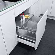 выдвижная система сортировки vs envi flex (экофлекслайнер), ширина корпуса 600 мм, два ведра