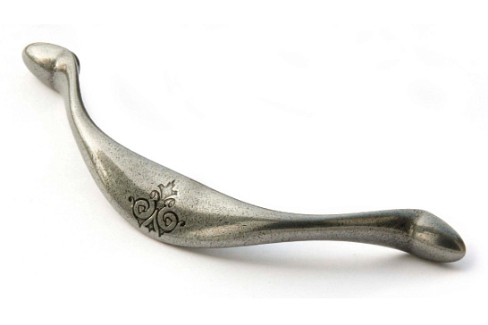 фото 11.3752.58 metakor. ручка-скоба regency с рисунком, черная сталь, 128 мм 