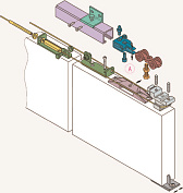 набор для двух дверей с синхронным открыванием 1200/2000мм 80/120кг