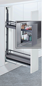 kesseböhmer диспенса джуниор слим 200 мм, h 640-728, арена стиль, 2 полки, цвет антрацит, цвет дна антрацит (2606339846)