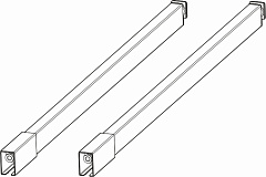 dragon-box комплект рейлингов 350 мм, цвет - белый (0015499)