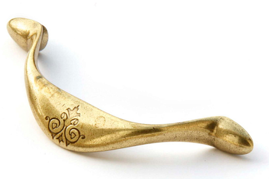 фото 11.3750.68 metakor. ручка-скоба regency с рисунком, бронза, 96 мм 