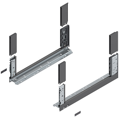 фото legrabox free царга c, 450 мм, орион серый, l+r+ заглушки+boxcover, инструкция