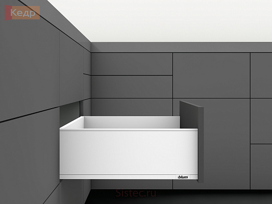 фото legrabox pure c,высокий,270 мм, белый шелк