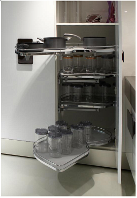 фото леманс 600 мм комплект 4 полки, 4 доводчика, левый, арена классик, цвет хром, (0479650005)