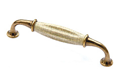 11.4700.68 metakor. ручка-скоба country, бронза, фарфор трещинки, 128 мм