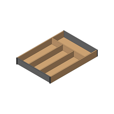 фото ambia-line лотки нд 450мм, ш 300мм, орех теннесси/терра-черный