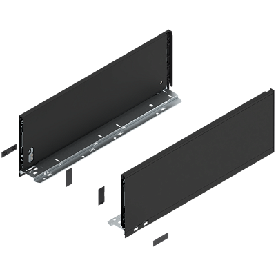 фото legrabox царга c, 500 мм, черный матовый, l+r+ заглушки, инструкция