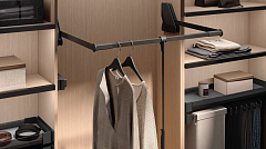 пантограф для гардеробной стандартный, конеро w 985-1168 мм, нагрузка 0,5-12 кг, 1 уп, цвет черный 