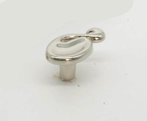 фото 24099z04500.32 ручка-кнопка elegance, глянцевый никель, d45
