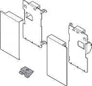 legrabox комплект держателей передн.пан.,m,сер.орион