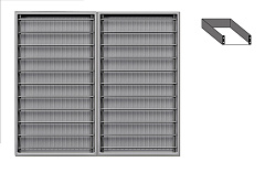 сушка выдвижная ф44, дайнинг агент 600 мм; крепление к фасаду;2 решетки цвет антрацит, (2395299846)