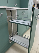 диспенса джуниор слим 400 мм, h 640-728, арена классик, 2 полки, цвет титан, цвет дна серый 