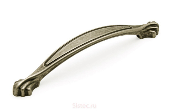 фото ur41-g0031 ручка-скоба classico, античное серебро, gamet,128 мм