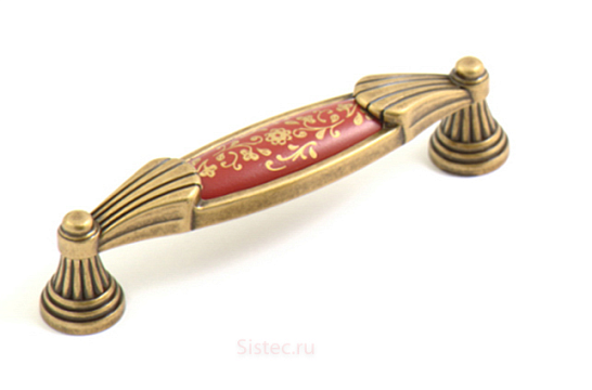 фото m28.21.a5.d1g  giusti ручка-скоба, бронза,фарфор,96мм (распродажа)