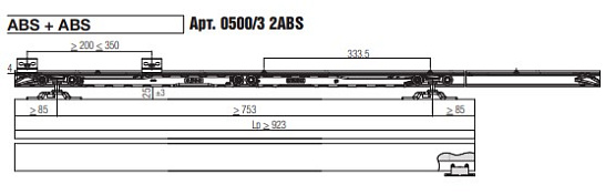 система 80 кг с abs на закрытие/открытие от 923 мм