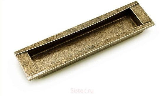 фото 15.4081.48 metakor ручка врезная  gliss с основанием, темная бронза, 160мм