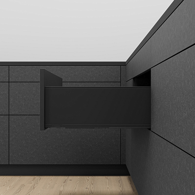 фото legrabox pure f,высокий,500 мм,черный матовый