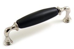 15136p128ea.32 marella ручка-скоба new deco,хром/фарфор черный матовый,128мм, (распродажа)