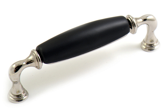 фото 15136p128ea.32 marella ручка-скоба new deco,хром/фарфор черный матовый,128мм, (распродажа)