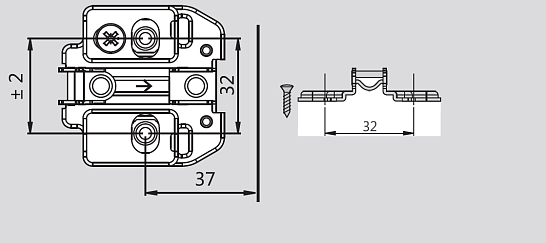 фото pivot star монтажная планка h=0 dtc snap-on 3d (0015361)