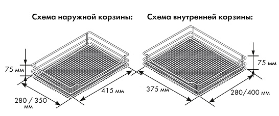 фото vs  волшебный угол cor flex, классик хром, расп.фасад,шир.фасада 450 мм