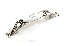 m81.00.f7.e8g giusti. ручка-скоба, серебро,фарфор,96 мм 