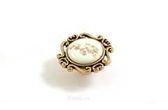 p41.01.f6.a8g giusti. ручка-кнопка,бронза,фарфор,d46 мм (распродажа)