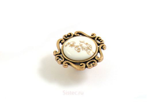 фото p41.01.f6.a8g giusti. ручка-кнопка,бронза,фарфор,d46 мм (распродажа)