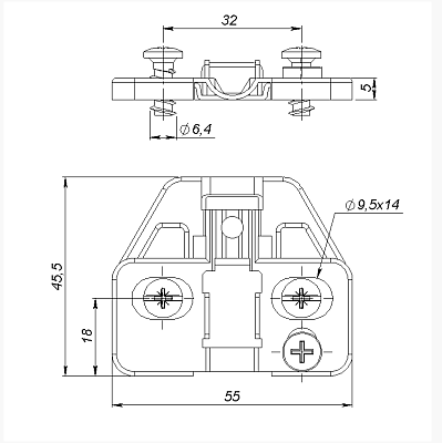 фото pivot pro монтажная планка h=2 dtc  click-on с евровинтами 3d (0018709)