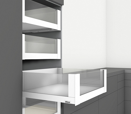 фото legrabox free c,внутр.,передн.панель с вставк.,400 мм,белый шелк