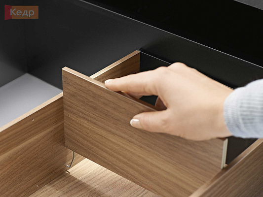 фото ambia-line высокие лотки нд от 270мм, ш 242мм, орех теннесси/терра-черный