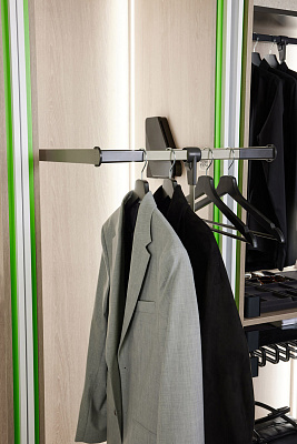 пантограф для гардеробной стандартный, конеро w 805-988 мм, нагрузка 0,5-12 кг, 1 уп, цвет шампань 