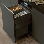 vs выдвижная система сортировки vs envi space (эколайнер), шк 600 мм двойное разделение,lava grey