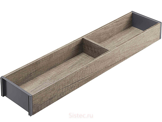 фото ambia-line лотки нд 450мм, ш 100мм, дуб небраска/сер.орион