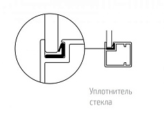 532917 уплотнитель стекла прозрачный