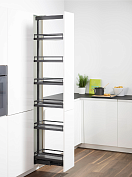 диспенса 90°, 400 мм пв комплект, h1200 - 1600 мм, 4 полки, арена стиль, цвет антрацит (2600809846)