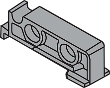 задний держатель(пластмасса) для выдвижных полок при использовании tandem и movento
