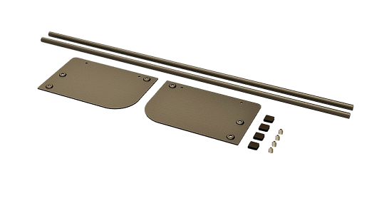 kesseböhmer подставка для обуви, конеро w 1020 мм, размер 973x211x142 мм, 2 штанги + боковые стенки правая и левая + крепеж, цвет шампань (2395859853)