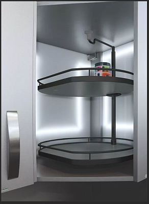 фото твистер, h.659-769 мм, комплект арена стиль, 2 полки + рама + крепеж, антрацит, дно антрацит, 1 уп