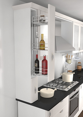 фото vauth-sagel бутылочница. 150 мм, классик выс. рамы 830мм, 3 корз., с доводчиком, крепление слева.