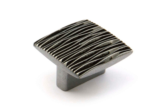 фото 19.3675.58 metakor. ручка-кнопка vintage wave, черная сталь, 32, 50х50 мм (распродажа)