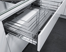 vauth-sagel  корзина выдвижная под мойку 1000 сапфир с доводчиком с фасадн.крепл.