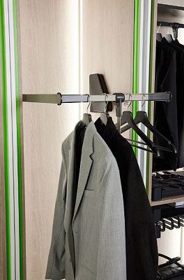 пантограф для гардеробной стандартный, конеро w 445-628 мм, нагрузка 0,5-12 кг, 1 уп, цвет шампань 