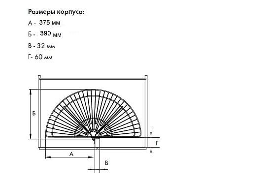 фото vauth-sagel  карусель 2/4 классик с шарнирным креплением,шир.фасада 450 мм