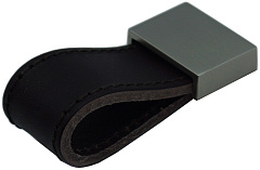  217161.066.2290.0 union knopf ручка-капля, коричневая кожа и нержавеющая сталь матовая