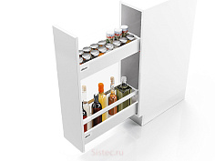 бутылочница 200, 500, 2 х tandembox antaro, m + m с 1 релингом c, белый шелк