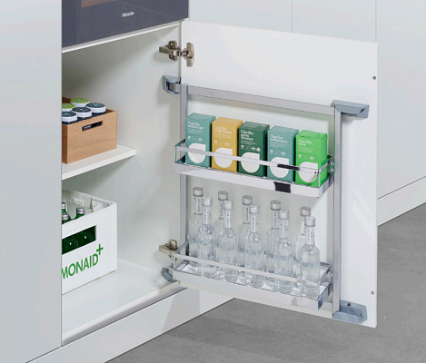 фото тандем сайд 600 мм комплект, рама h600, арена стиль, 2 полки, цвет антрацит, дно антрацит, антислип 