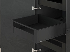 внутренний legrabox pure c,высокий, панель с релингом,500 мм,черный матовый