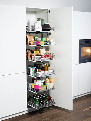 фото тандем соло комплект внут. высота 1800 мм, 6 полок, арена классик, цвет хром, дно серое антислип 